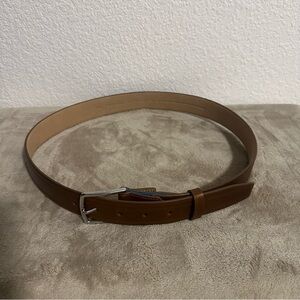 Cole Haan Tan Leather Belt with Silver Buckle